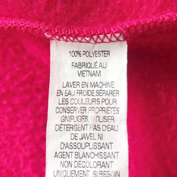 L.L. Bean Kids Fleece Bath Robe Red Pink Girls S 8 - Picture 7 of 10